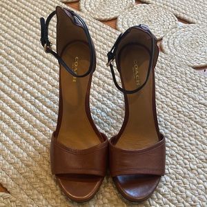 Coach Open Toe Heels